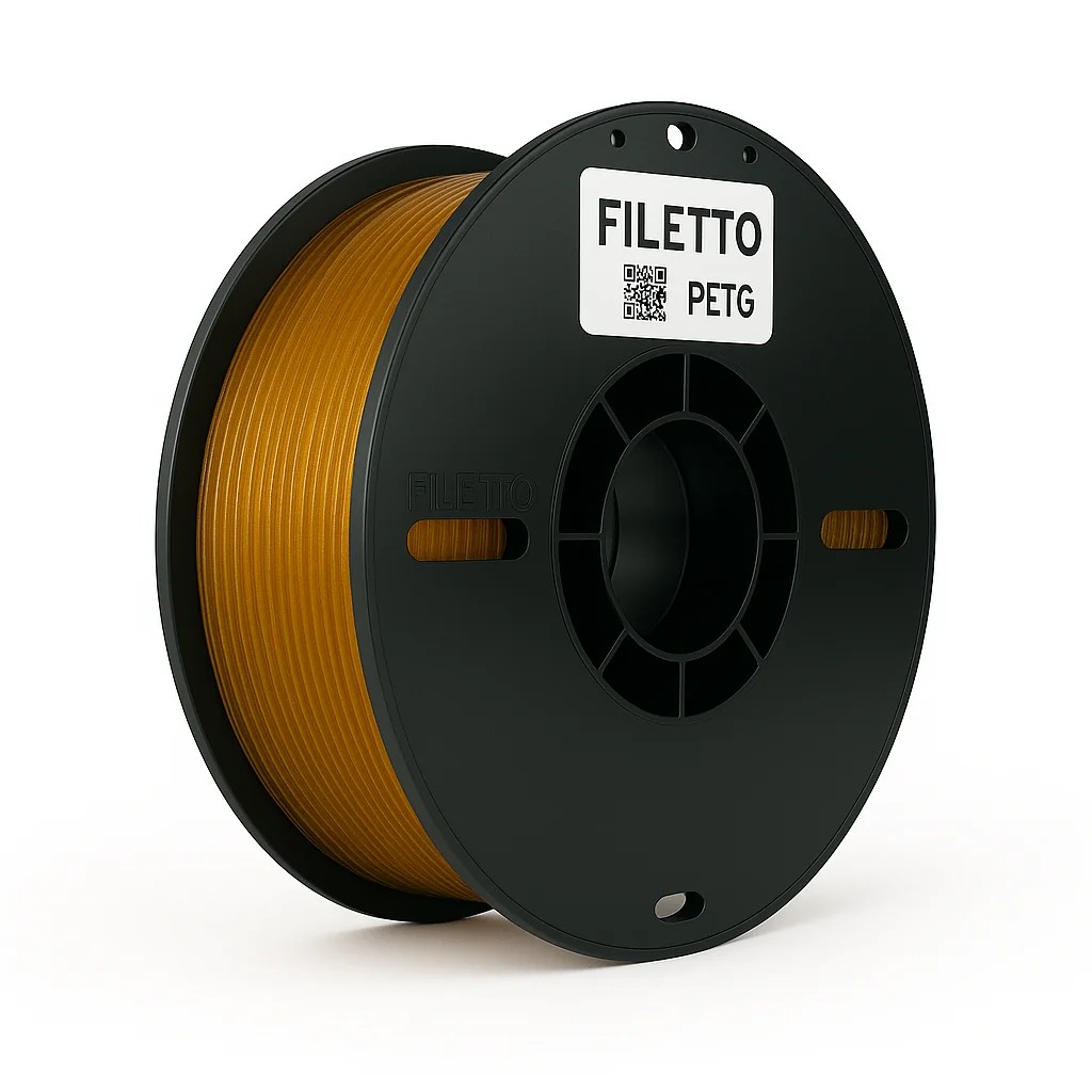 Filetto PETG Filament - 1.75mm 1 KG 3D Yazıcı Filamenti - AMS Uyumlu - Transparan Sarı
