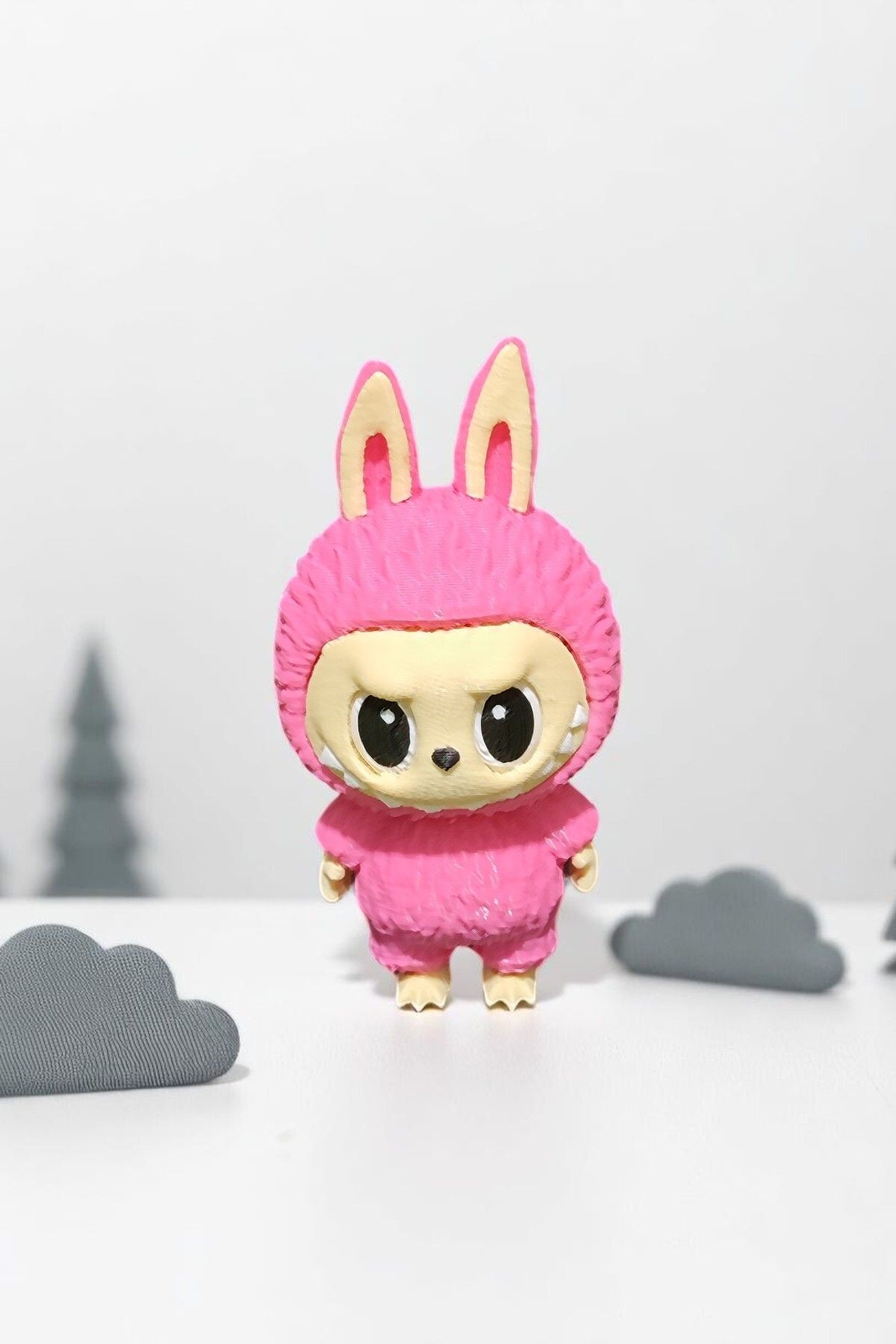 Labubu Pembe Figür 10 cm Plastik - Hediyelik Dekorasyon
