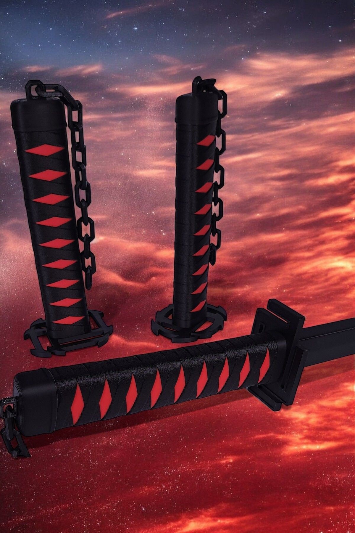 Ichigo Kurosaki Katana 3'lü Set - Bleach