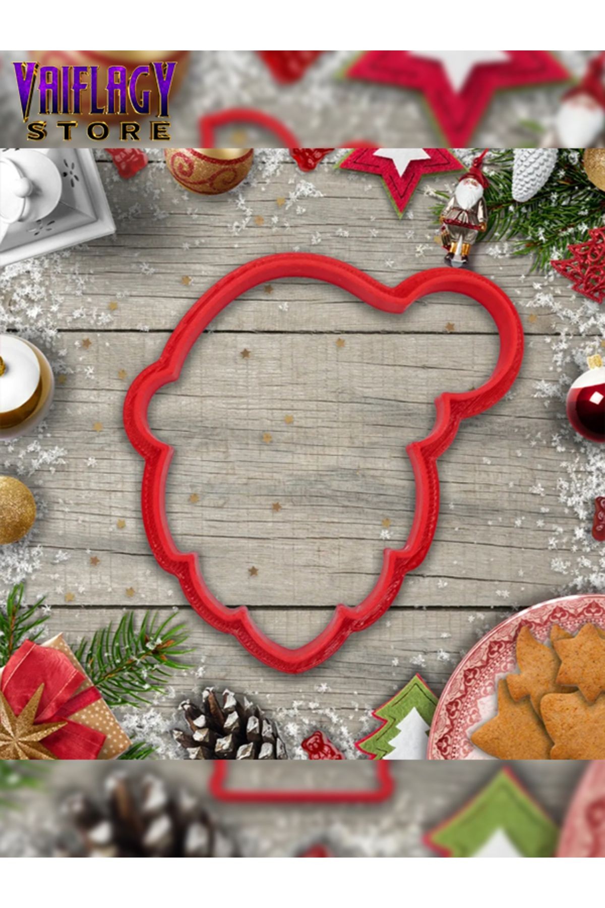 Hamur Şekillendirici Kurabiye Kek Kalıbı - Yılbaşı Noel Seti (10 Adet)