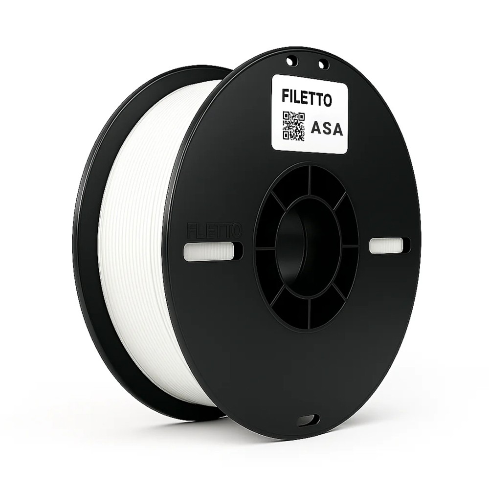 Filetto ASA Filament - 1.75mm 1 KG 3D Yazıcı Filamenti - AMS Uyumlu - Beyaz