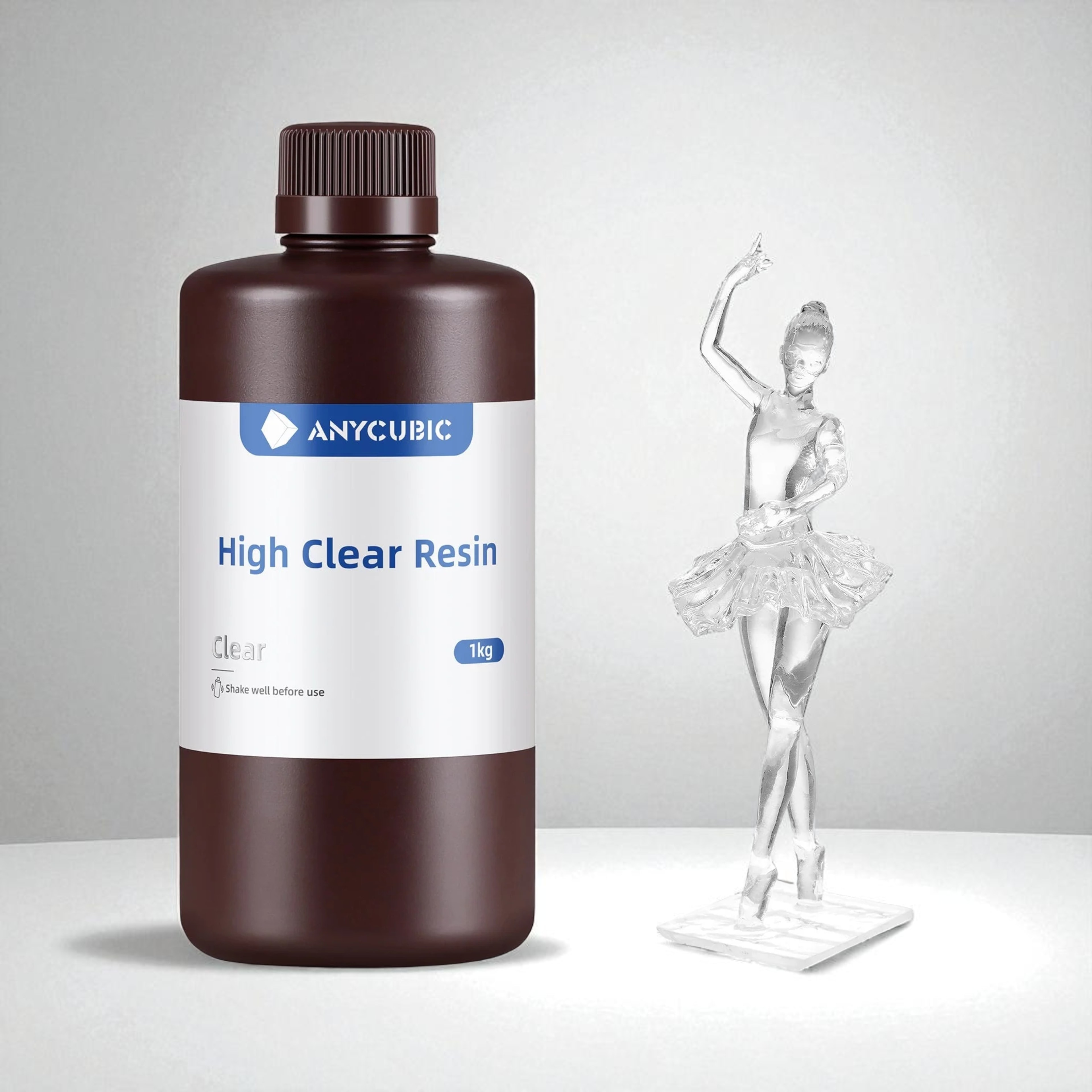 Anycubic Ultra Şeffaf SLA UV Reçine (High Clear) 1 KG Yeni Seri