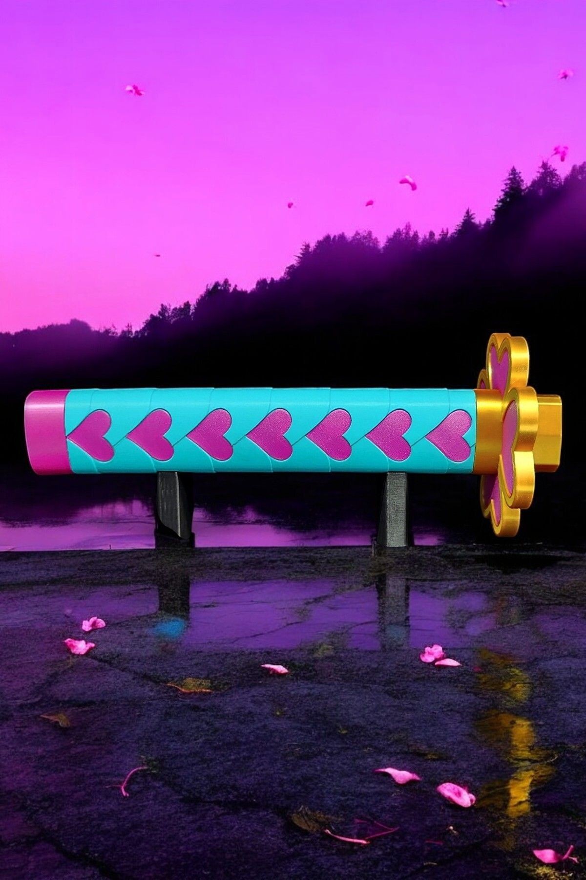 Mitsuri Kanroji Katana - Demon Slayer (Açılır Kapanır)