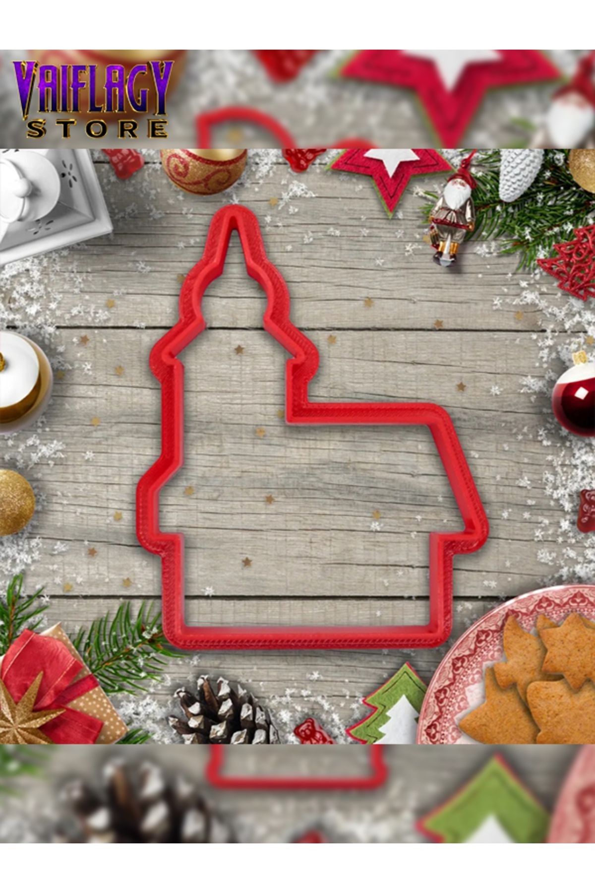 Hamur Şekillendirici Kurabiye Kek Kalıbı - Yılbaşı Noel Seti (10 Adet)