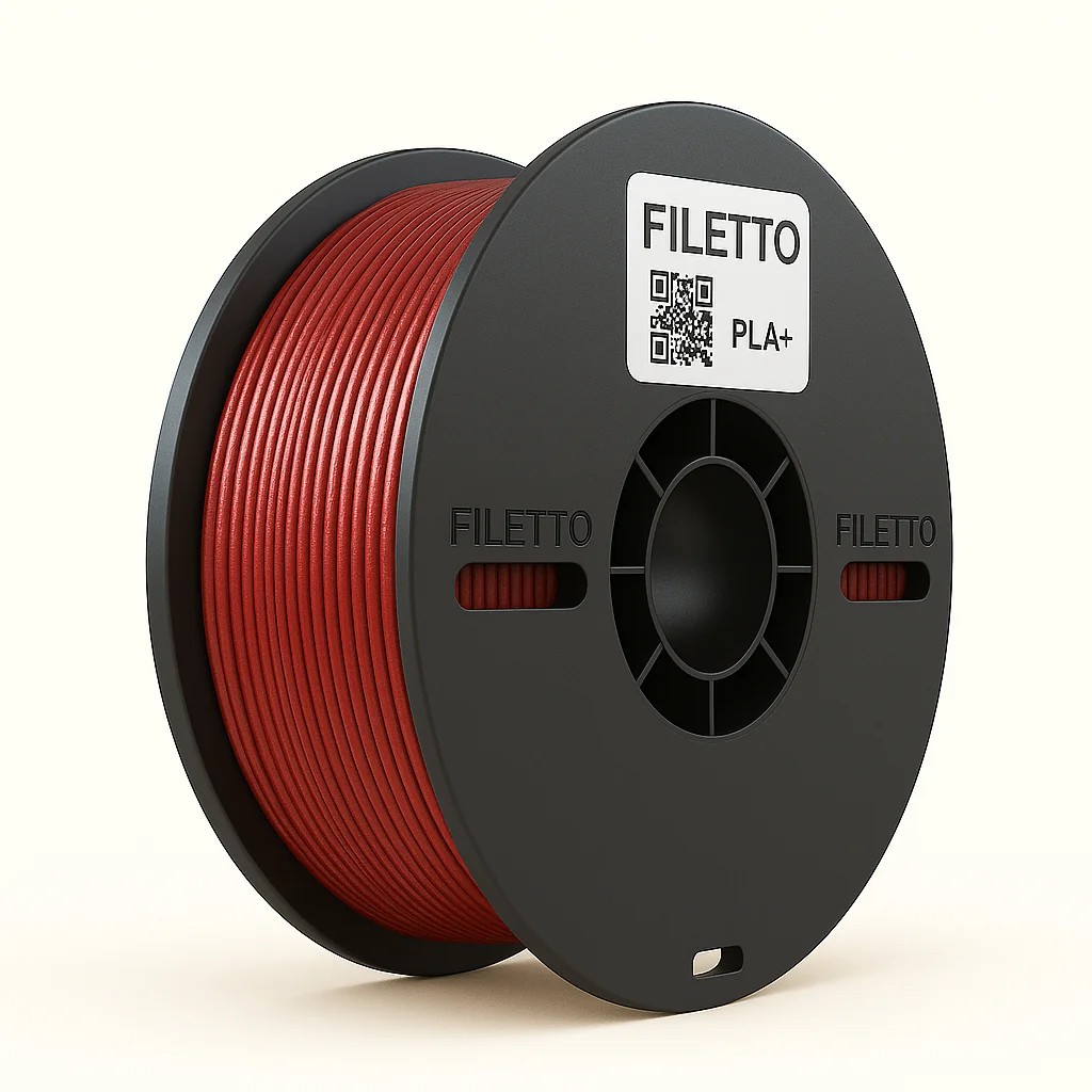 Filetto PLA+ 1.75mm 1 KG 3D Yazıcı Filamenti - AMS Uyumlu - Ateş Kırmızı