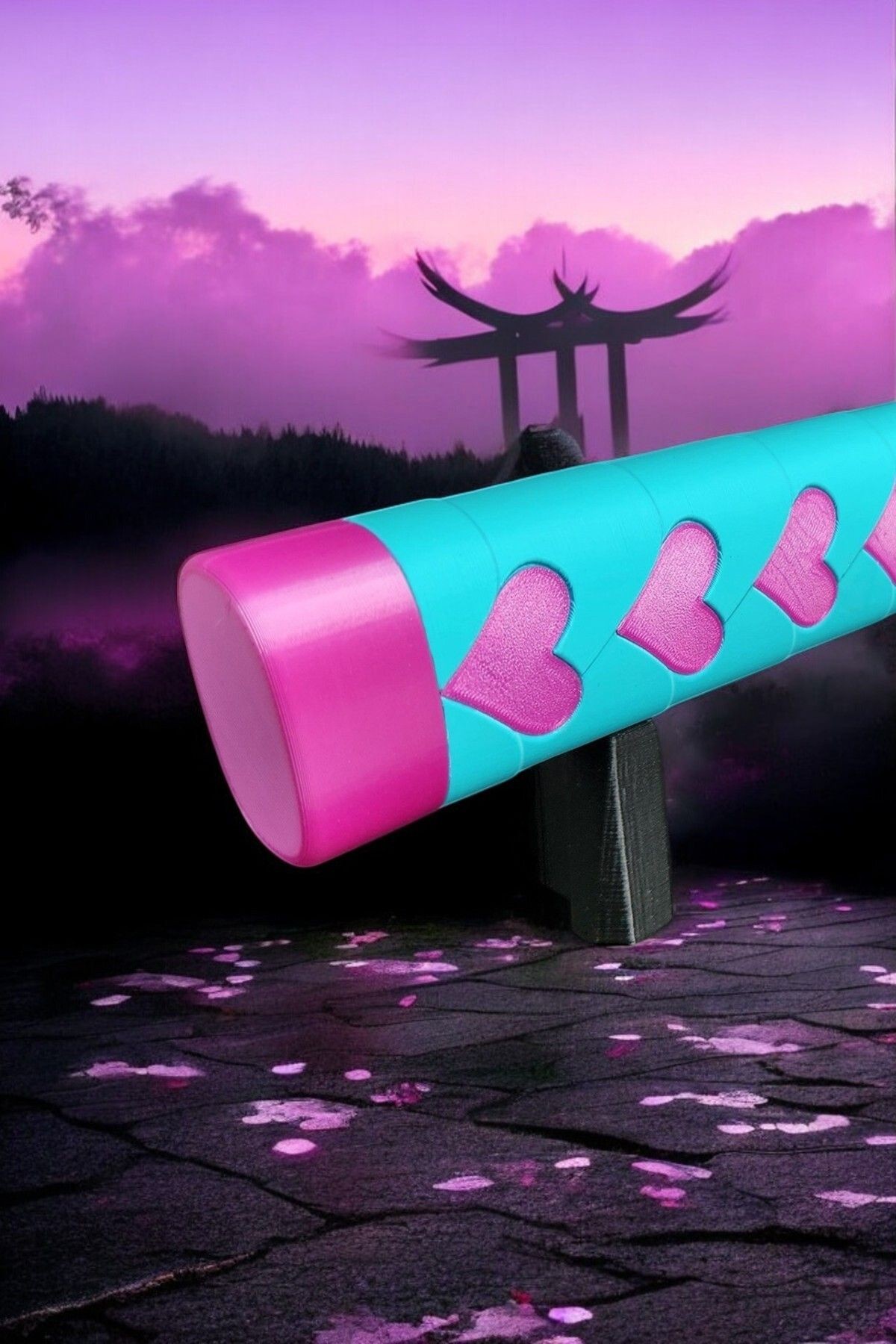 Mitsuri Kanroji Katana - Demon Slayer (Açılır Kapanır)