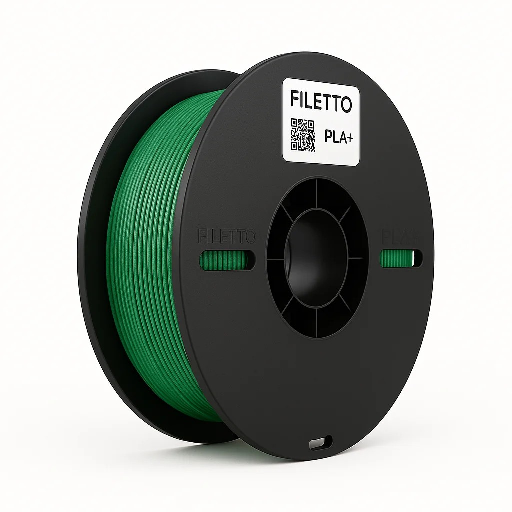 Filetto PLA+ 1.75mm 1 KG 3D Yazıcı Filamenti - AMS Uyumlu - Yeşil