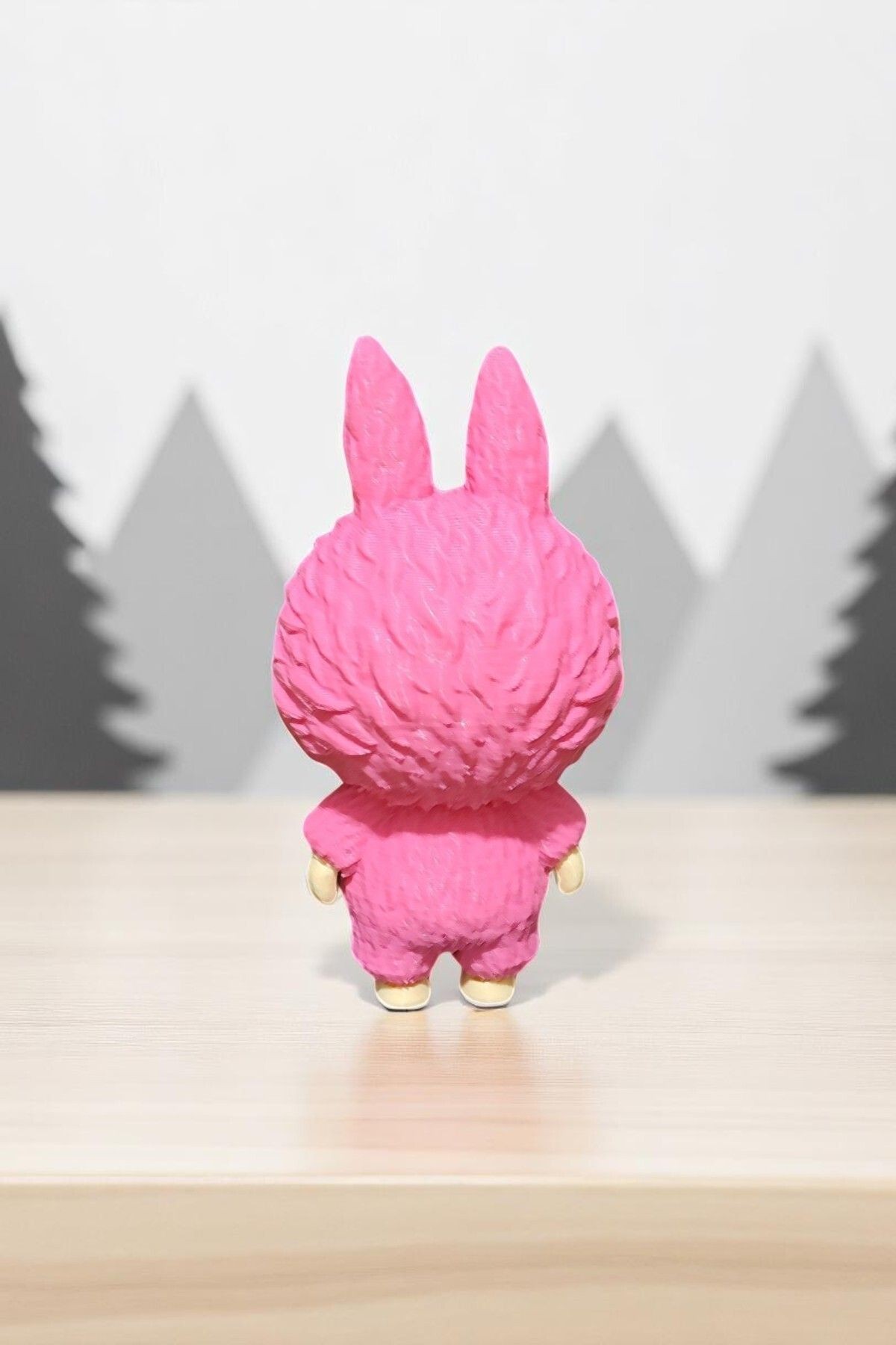 Labubu Pembe Figür 10 cm Plastik - Hediyelik Dekorasyon