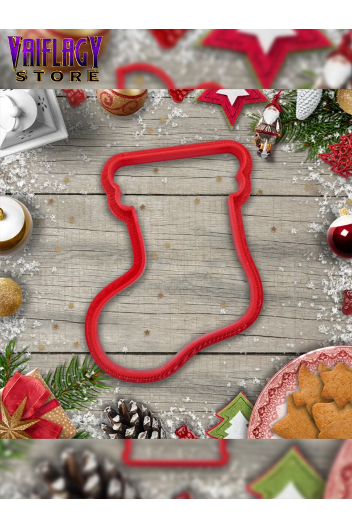 Hamur Şekillendirici Kurabiye Kek Kalıbı - Yılbaşı Noel Seti (10 Adet)