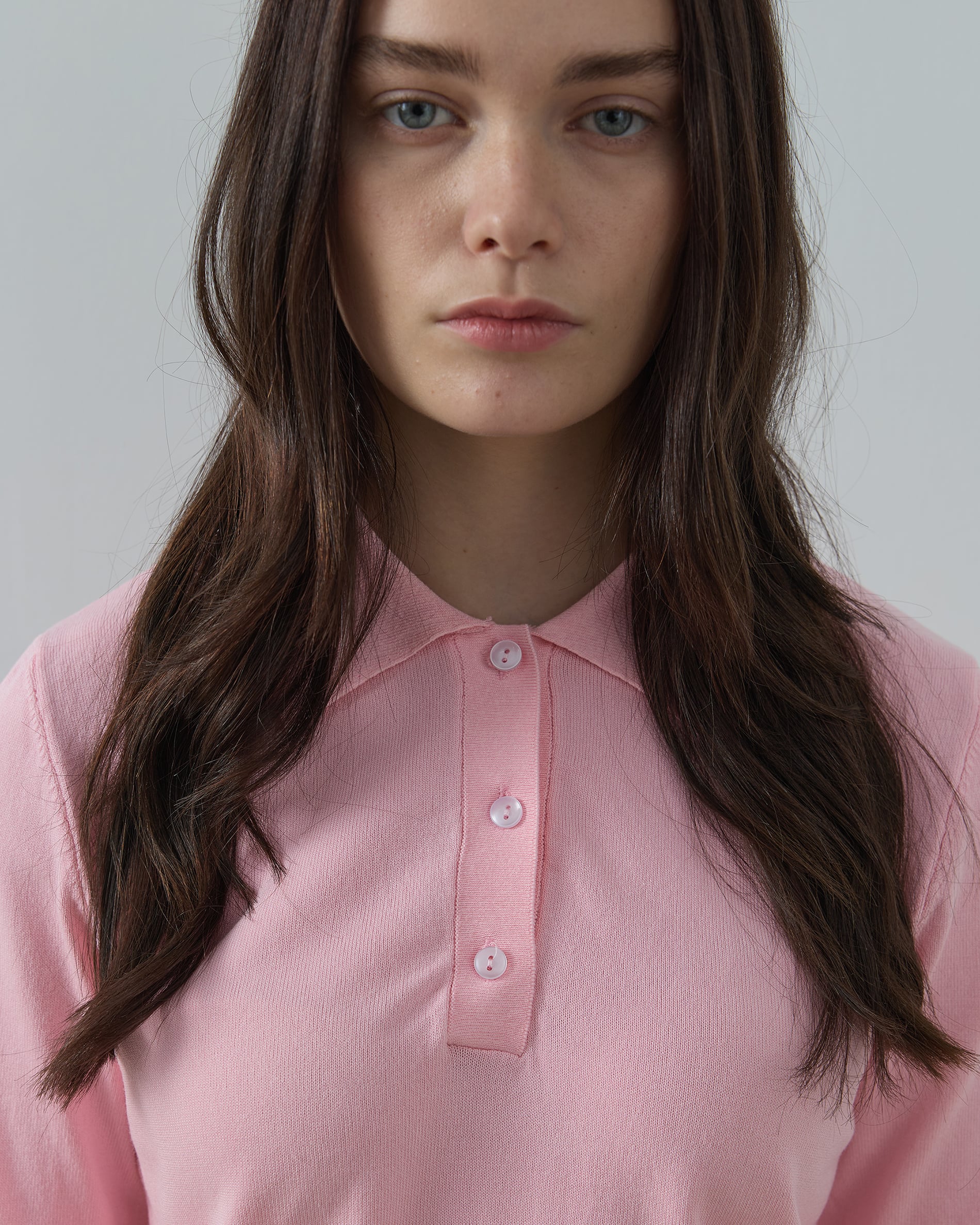 Arlo Polo Yaka Triko Tişört - tatlı pembe