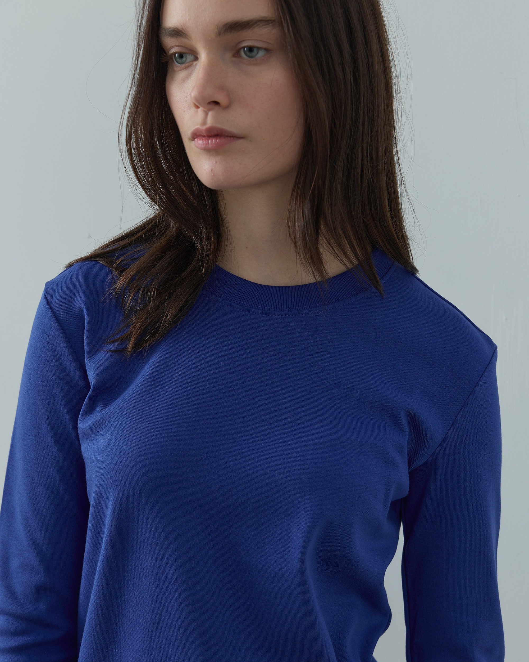 Elen Uzun Kol Tişört - Saks Mavi