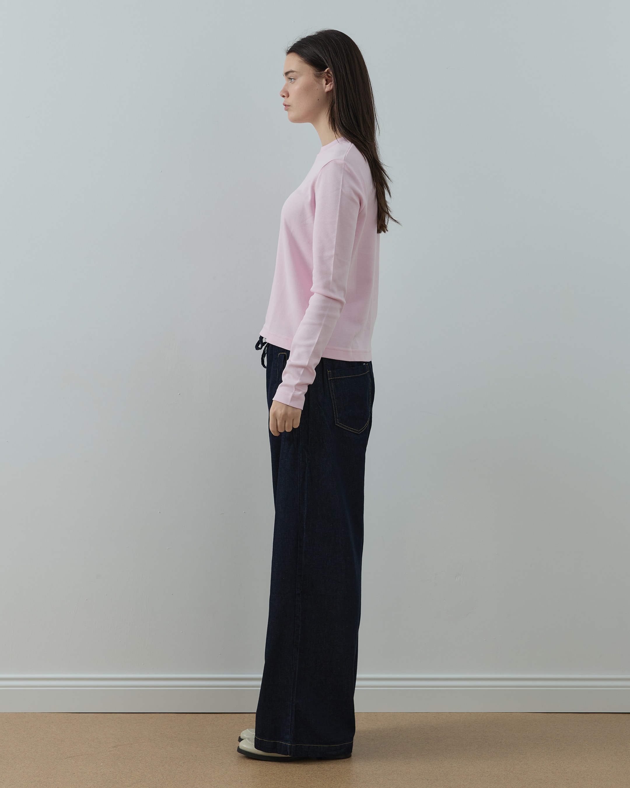 Elen Uzun Kol Tişört - Pembe