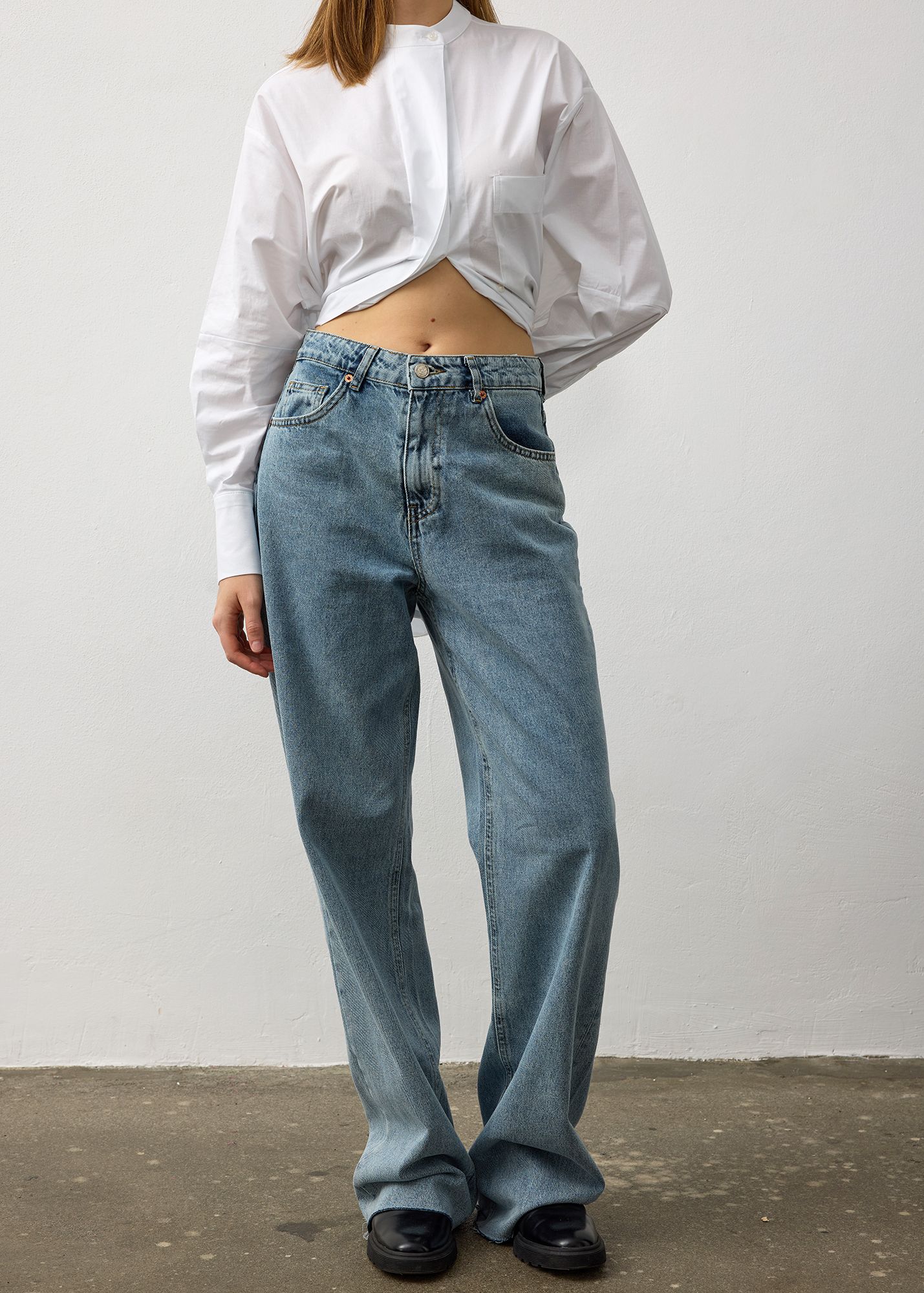 Lungo Wide Leg Denim - MAVİ