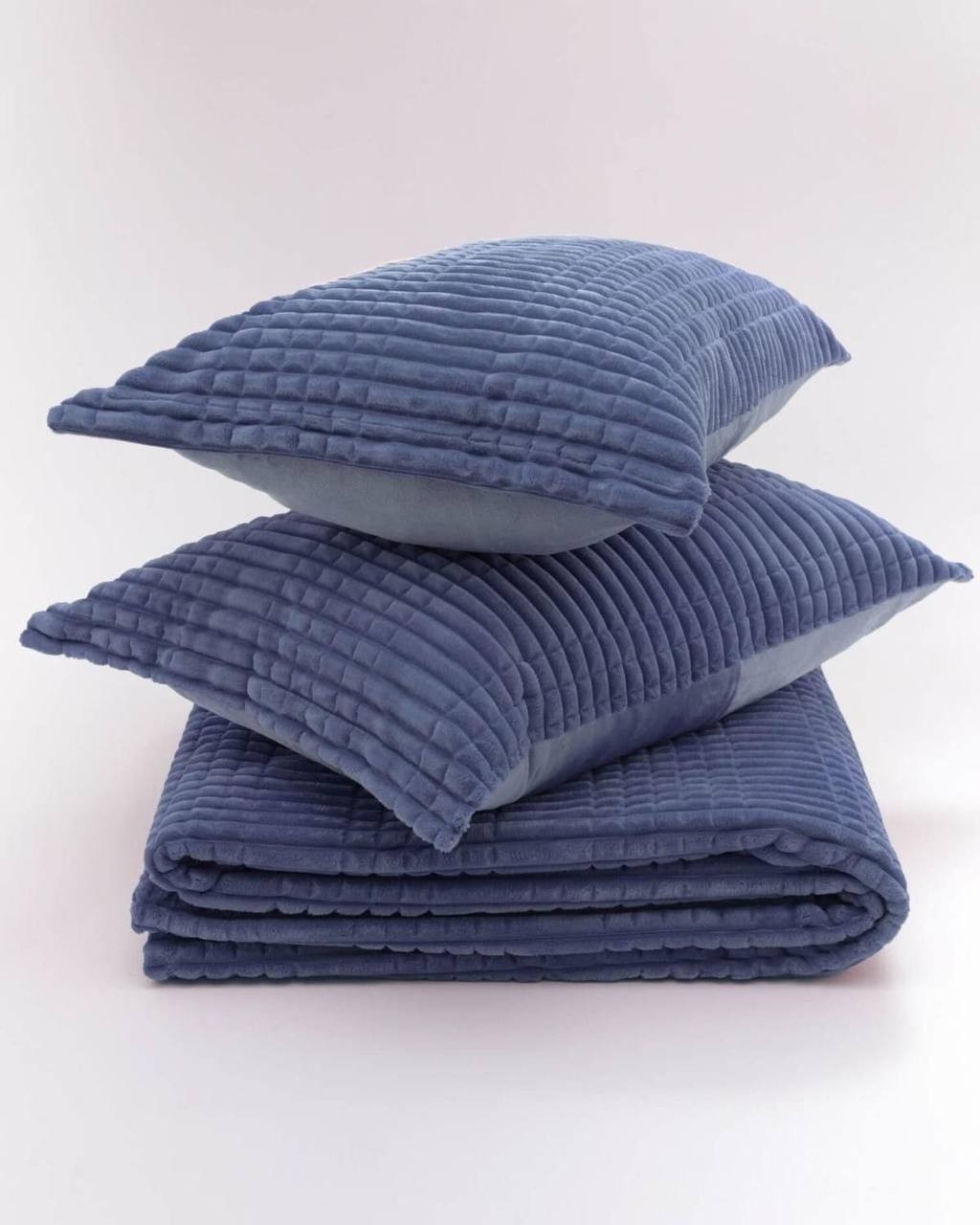 Merinos Modern Line Çift Kişilik Battaniye Seti Lacivert