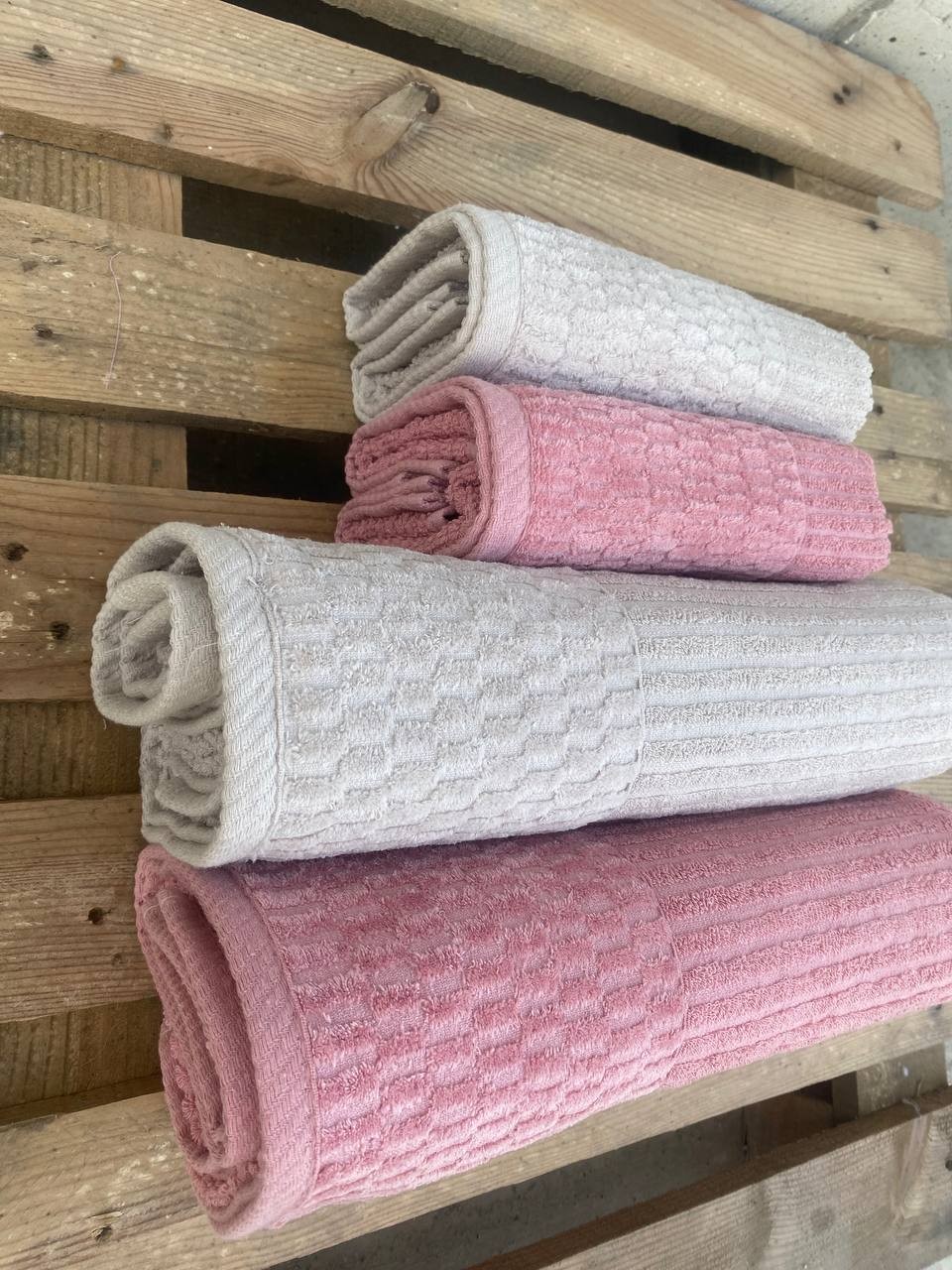 %100 Pamuk 4 Parça Battal Boy Hamam Seti ( 2 Adet 90*150 cm-2 Adet 50*90 cm)