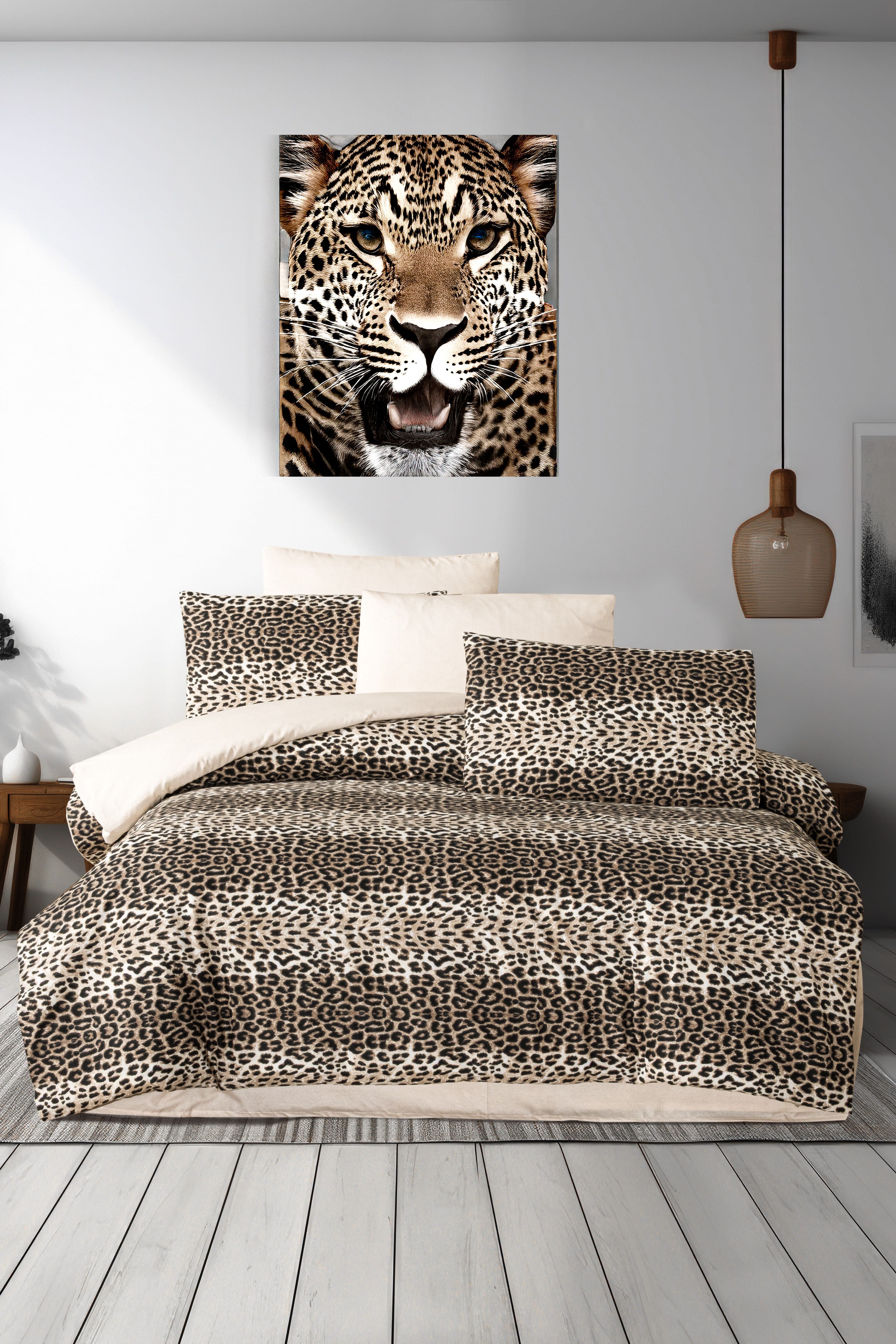 Nevresim Takımı Çift Kişilik Pamuklu Ranforce - LEOPAR