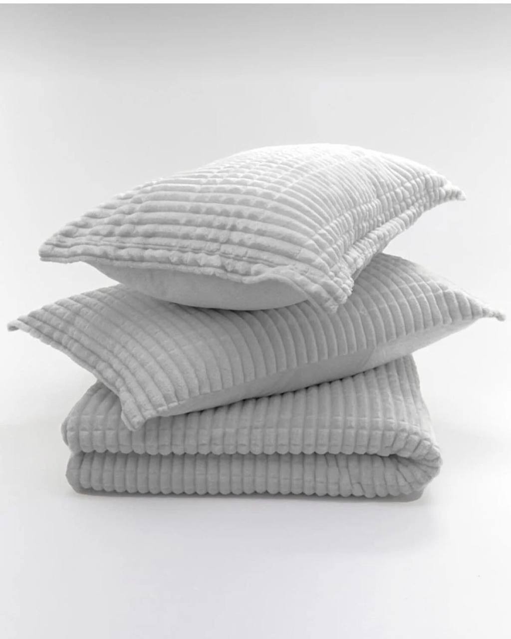 Merinos Modern Line Çift Kişilik Battaniye Seti Gri