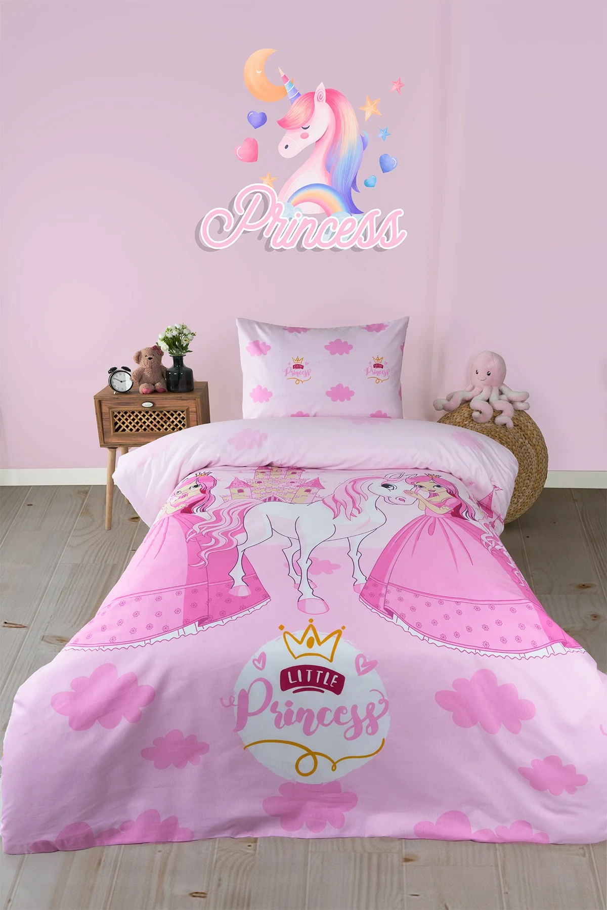Ranforce Pamuklu Tek Kişilik Nevresim Seti -Çarşafsız - Prenses