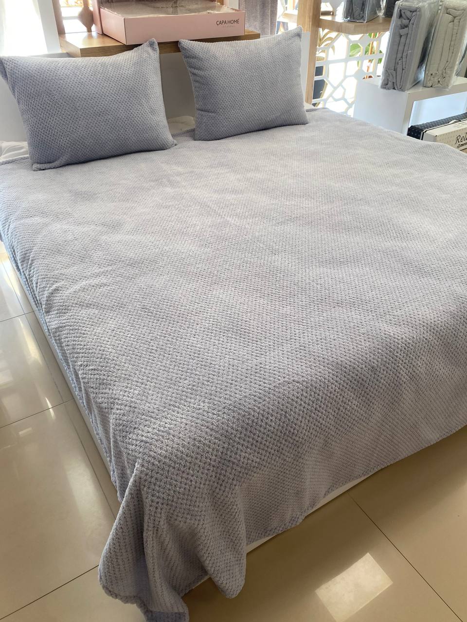 ÇİFT KİŞİLİK JAKARLI WELSOFT YATAK ÖRTÜSÜ SETİ