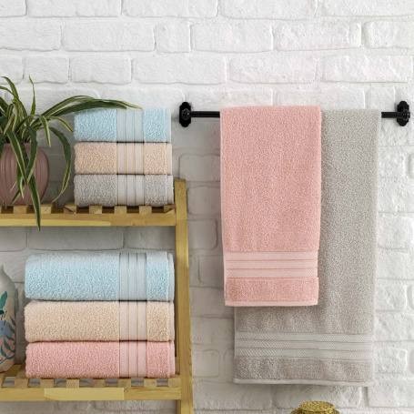 %100 Pamuk 50*90 4 Adet El Havlusu Assos Pembe