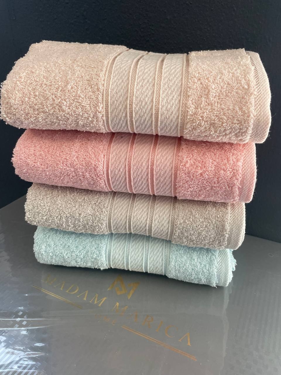 %100 Pamuk 50*90 4 Adet El Havlusu Assos Pembe