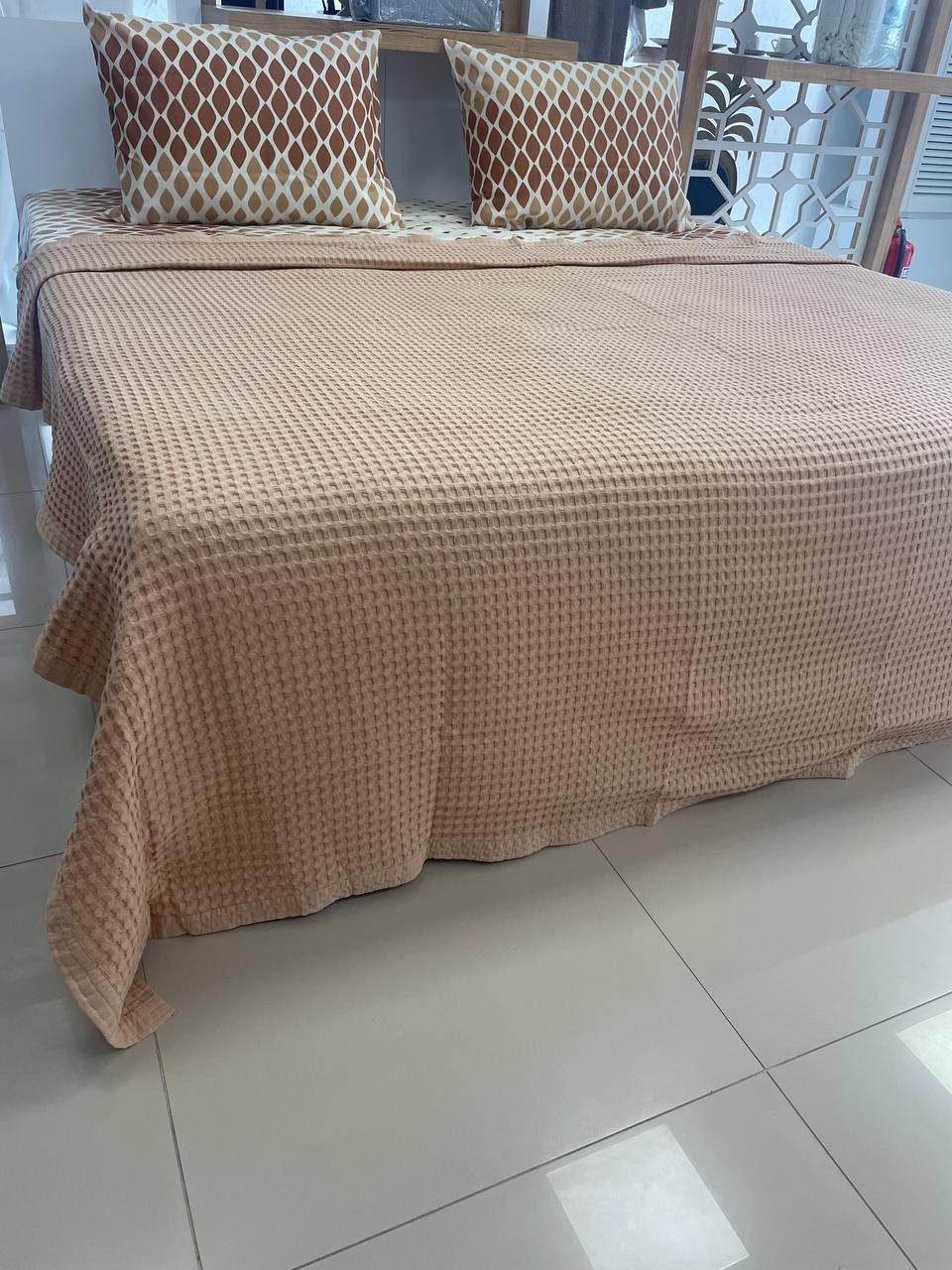 Çift Kişilik Battal Boy Havuzlu % 100 Pamuklu Pike Takımı