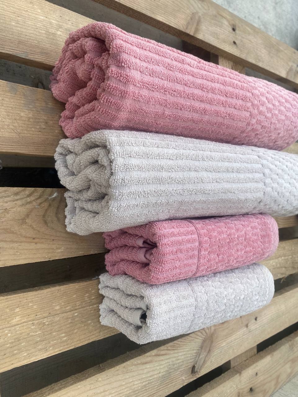 %100 Pamuk 4 Parça Battal Boy Hamam Seti ( 2 Adet 90*150 cm-2 Adet 50*90 cm)