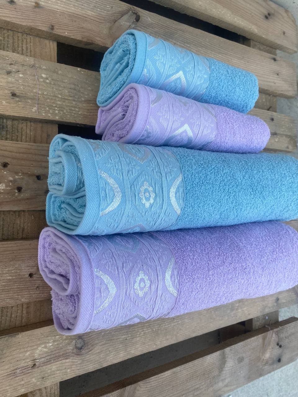 %100 Pamuk 4 Parça Battal Boy Hamam Seti ( 2 Adet 90*150 cm-2 Adet 50*90 cm)