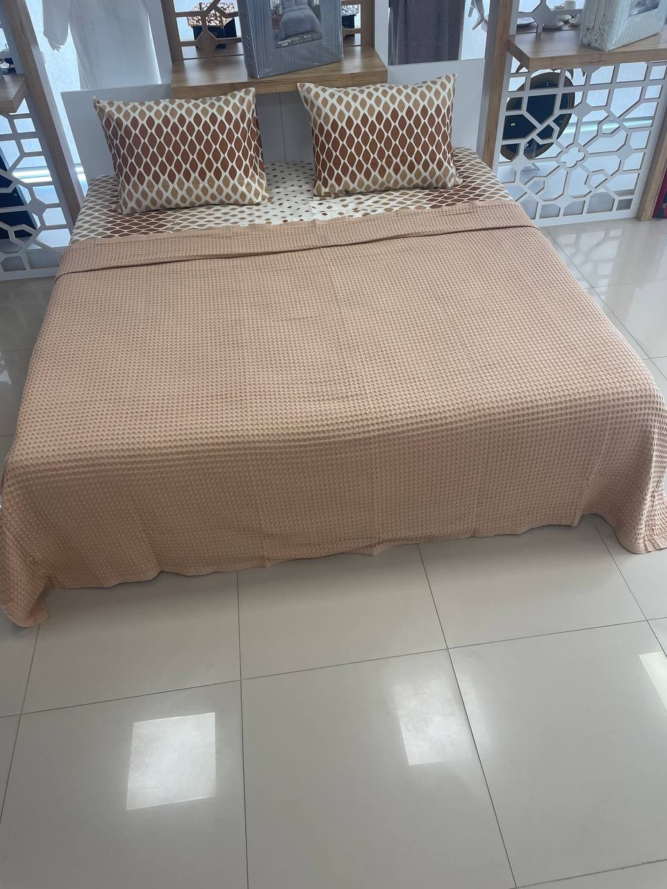 Çift Kişilik Battal Boy Havuzlu % 100 Pamuklu Pike Takımı