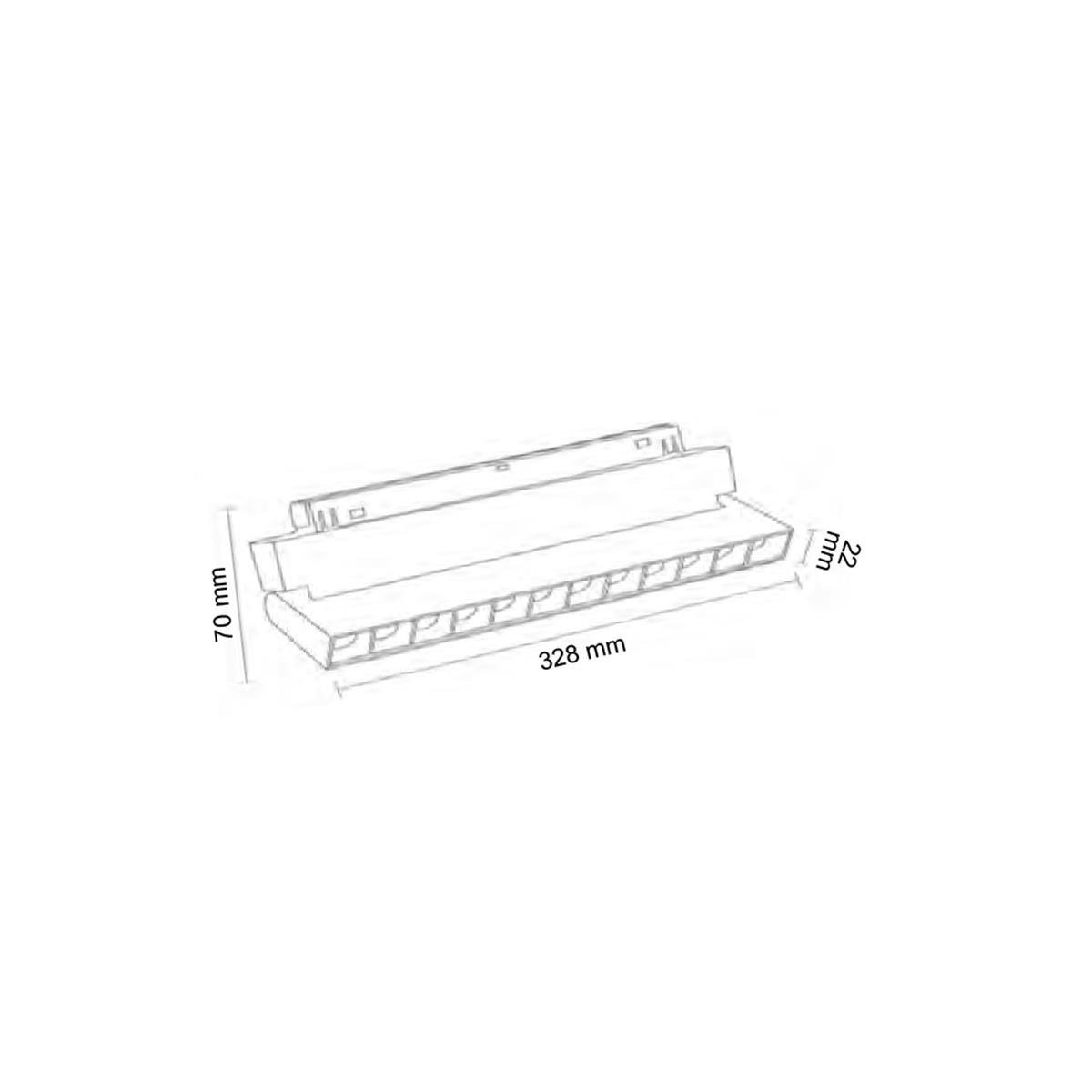 Forlife Beyaz Kompakt Lensli Hareketli Magnet Armatür 18W 3200k Gün Işığı FL-6623 W