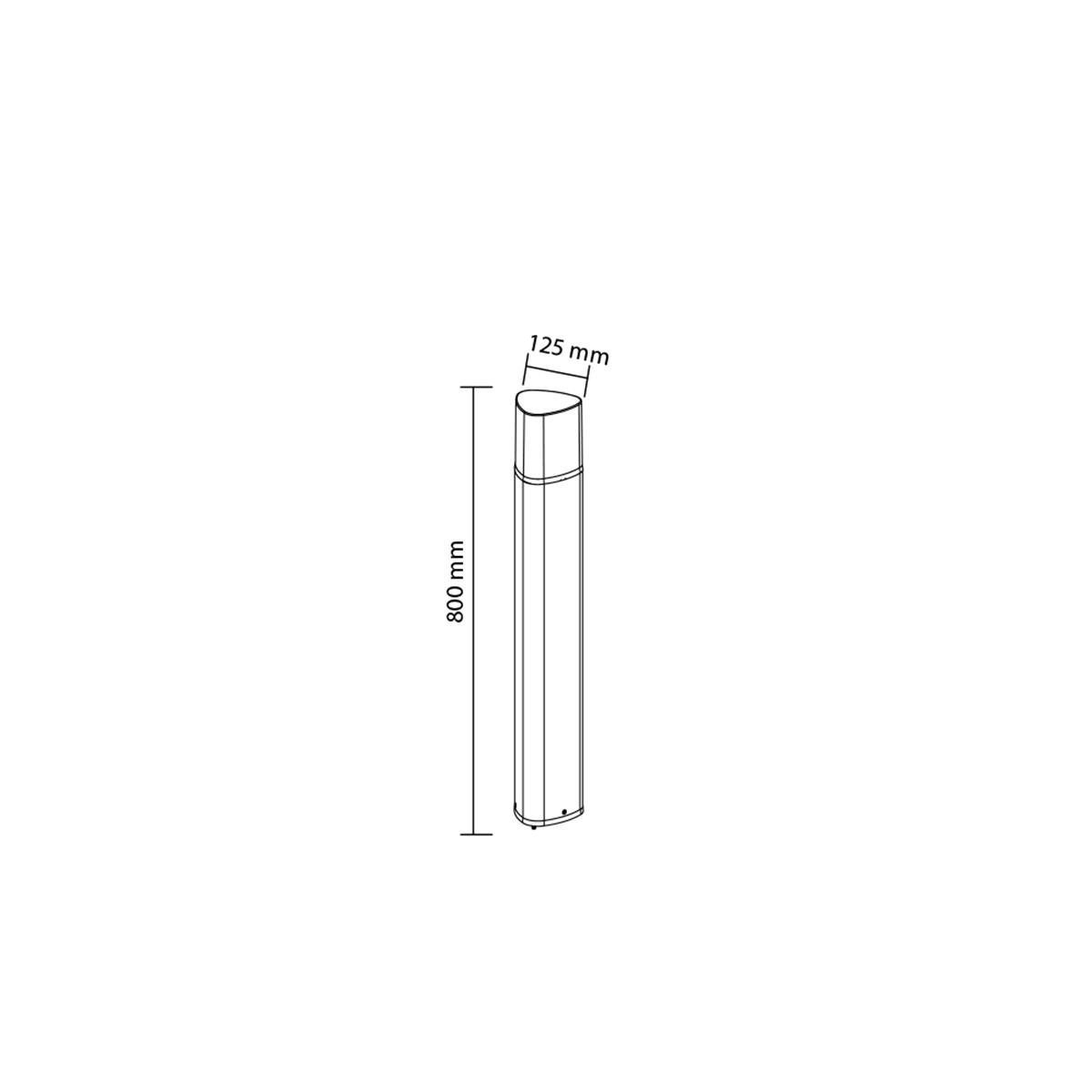 Forlife Bollard Bahçe Armatürü Kayın 80cm 12W 3200k Gün Işığı FL-1798