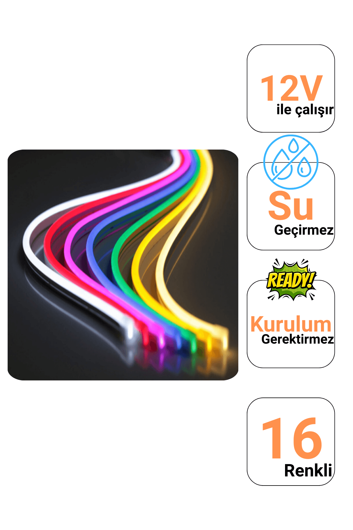 12 Volt RGB Neon Led