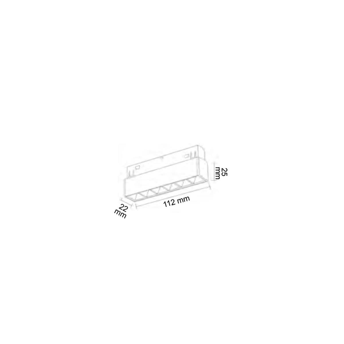 Forlife Beyaz Kompakt Lensli Magnet Armatür 6W 4000k Ilık Beyaz FL-6611 W