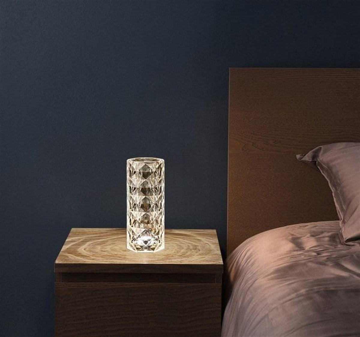 Forlife Kristal Şarjlı Led Masa Lambası ve Abajur Fl-8076