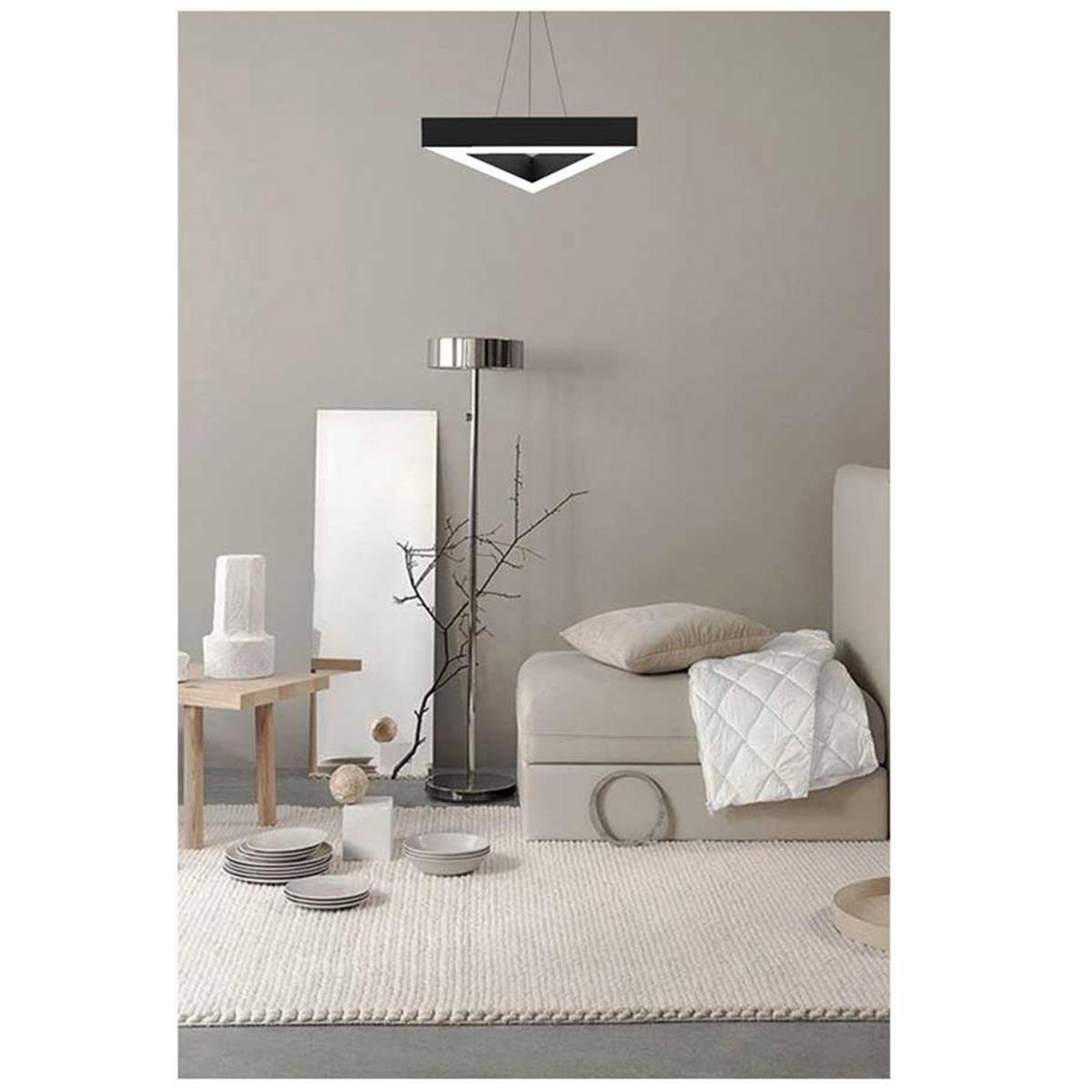 Forlife Üçgen Linear Armatür 60x60x60cm 60W 6500k Beyaz FL-99026