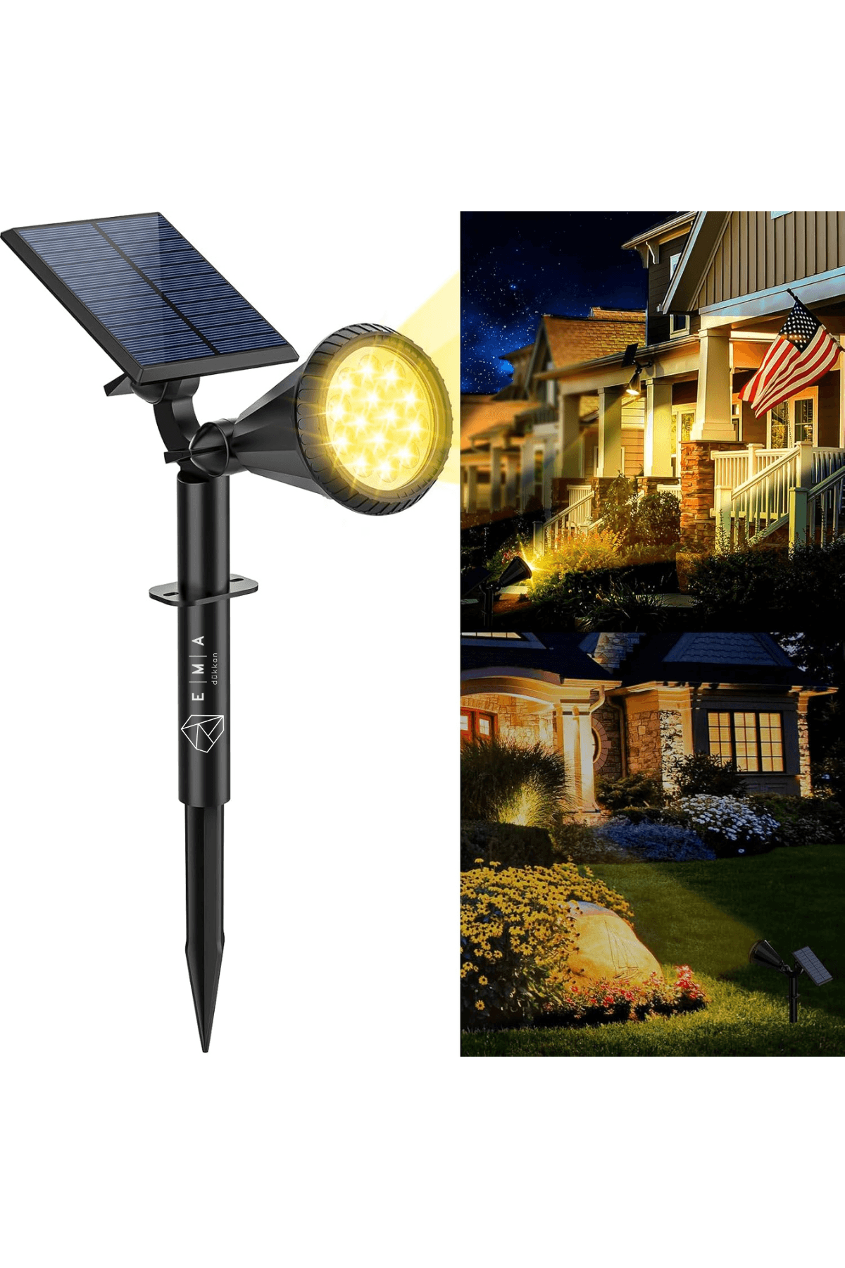 18W Solar Bahçe Çim Armatürü