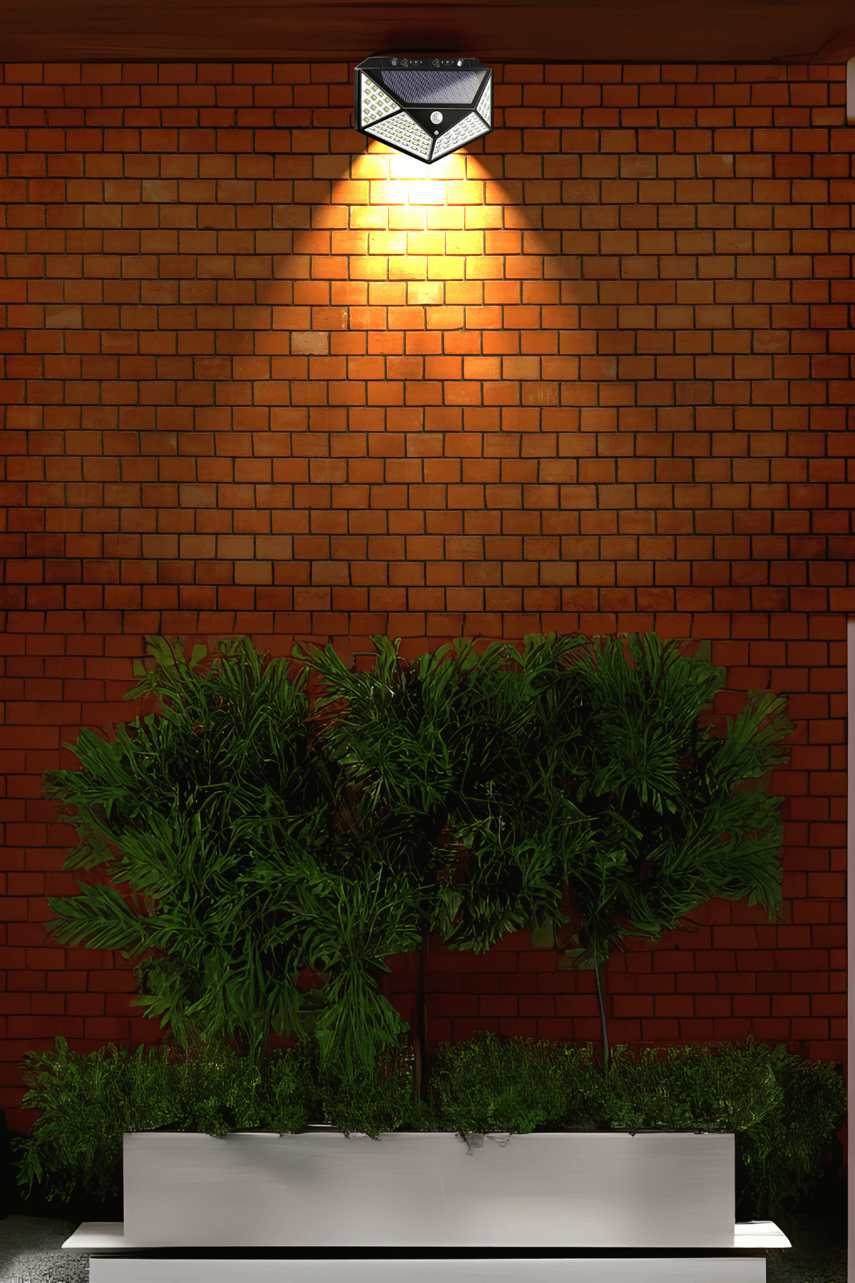 Solar Sensörlü Duvar Apliği 40W | Güneş Enerjili IP65 Dış Mekan Lamba