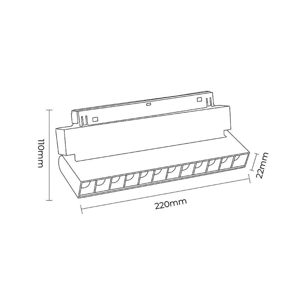 Forlife Rose Lensli Hareketli Magnet Armatür 12W 6500K Beyaz FL-5522 R