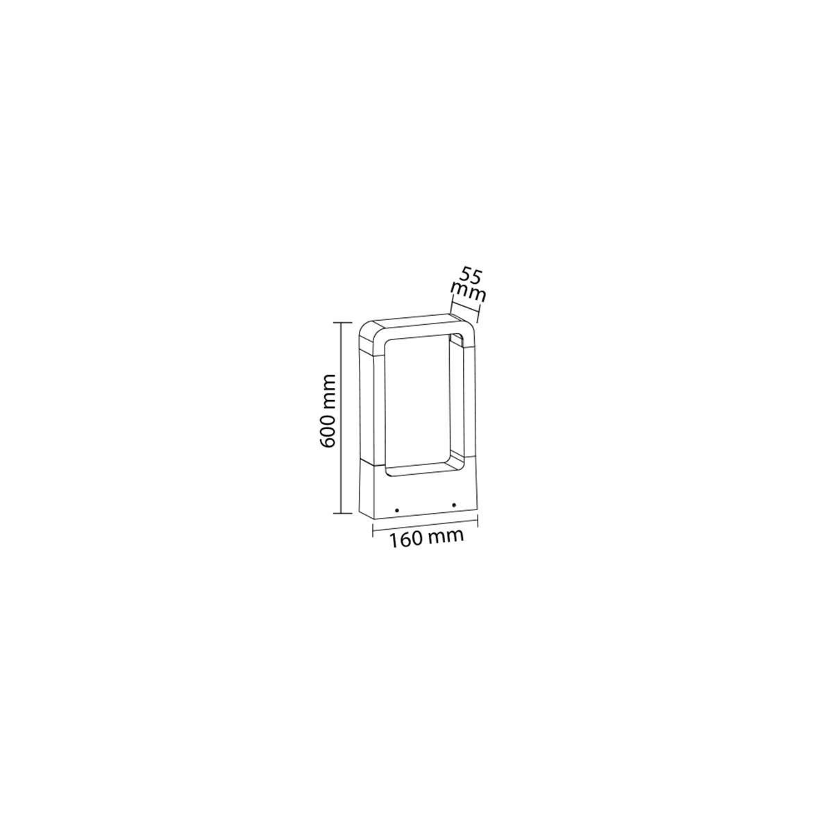 Forlife Bollard Bahçe Armatürü Çınar 60cm 12W 3200k Gün Işığı FL-1786