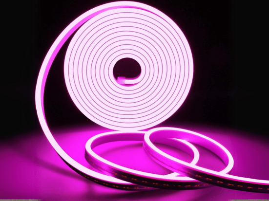 12 Volt Pembe Neon Şerit Led