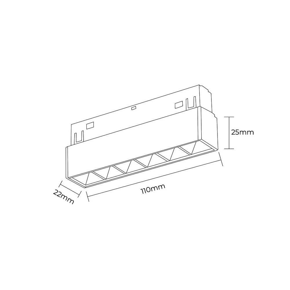 Forlife Beyaz Lensli Magnet Armatür 6W 3200K G.Işığı FL-5511 W