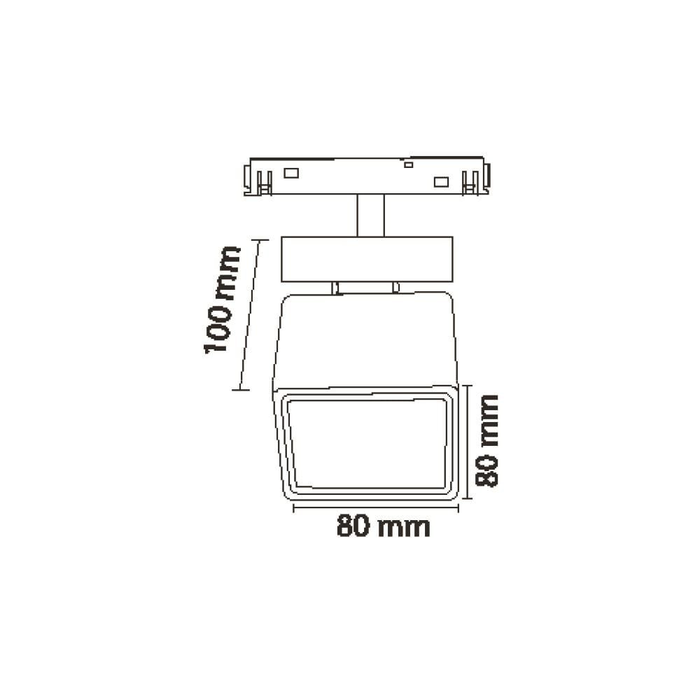 Forlife Magnet Kare Ray Spot Armatür 10W 4000K Ilık Beyaz FL-6676