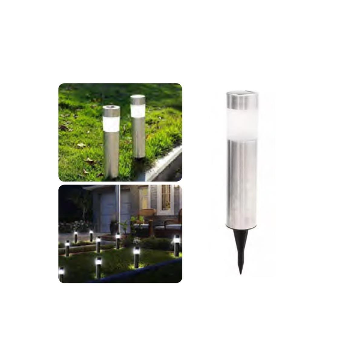 Forlife Solar Metal Uzun Çim Armatürü 6500k Beyaz 3W Fl-3224