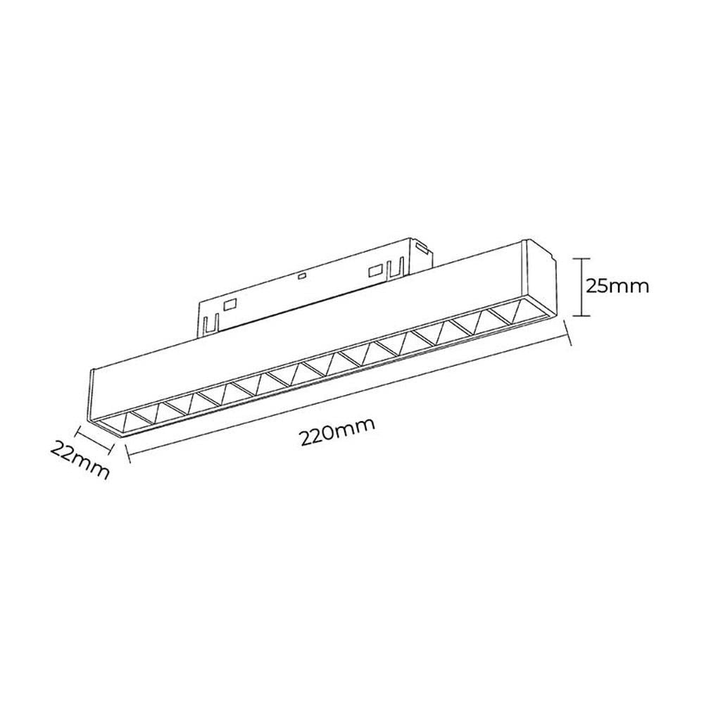 Forlife Silver Lensli Magnet Armatür 12W 4000K Ilık Beyaz FL-5512 S