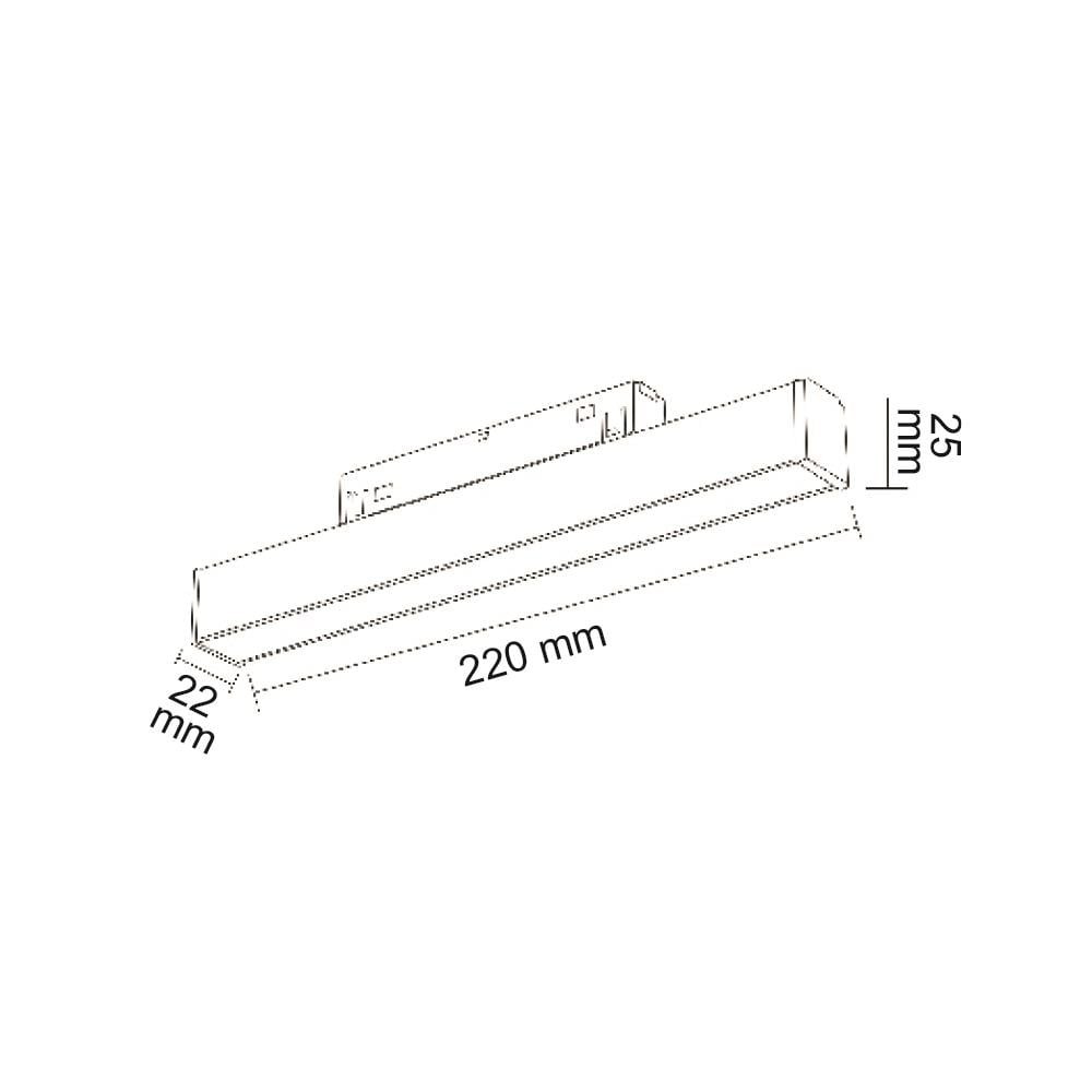 Forlife Opak Difüzörlü Magnet Armatür 10W 6500K Beyaz FL-6600