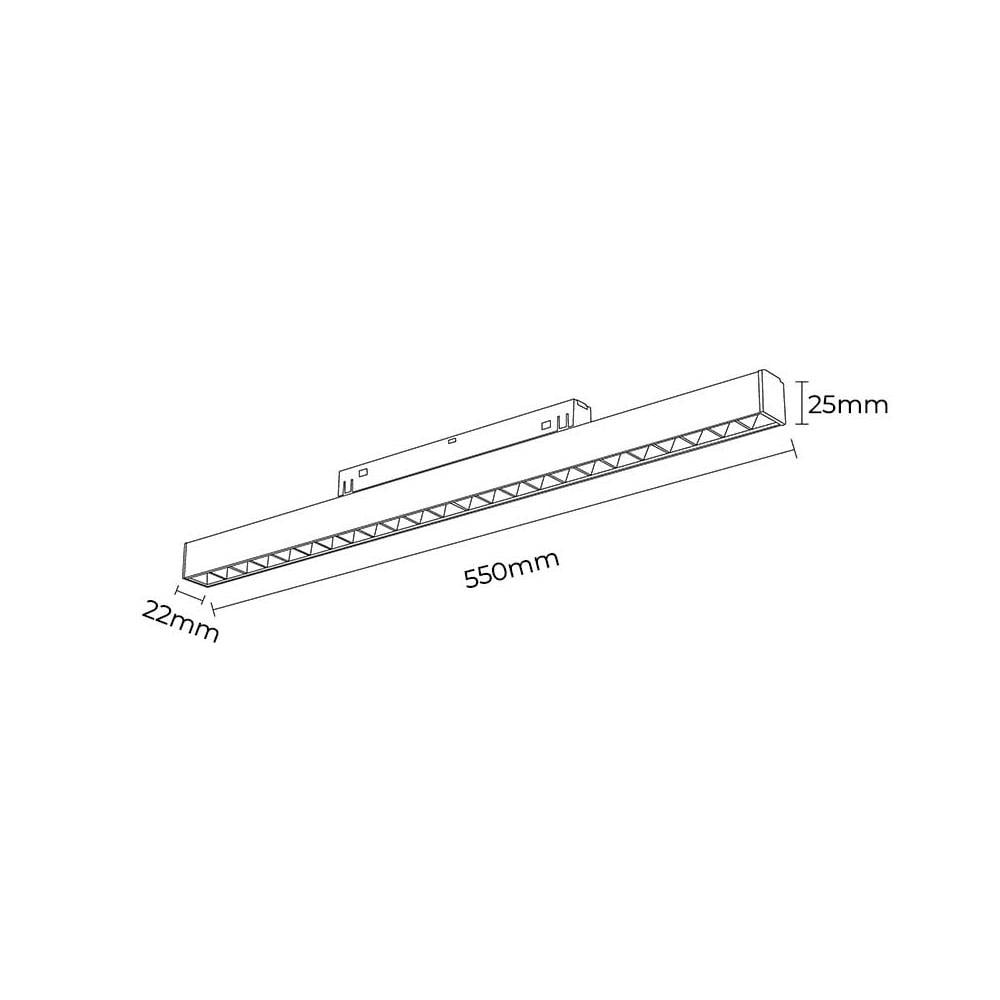 Forlife Siyah Lensli Magnet Armatür 24W 4000K Ilık Beyaz FL-5514