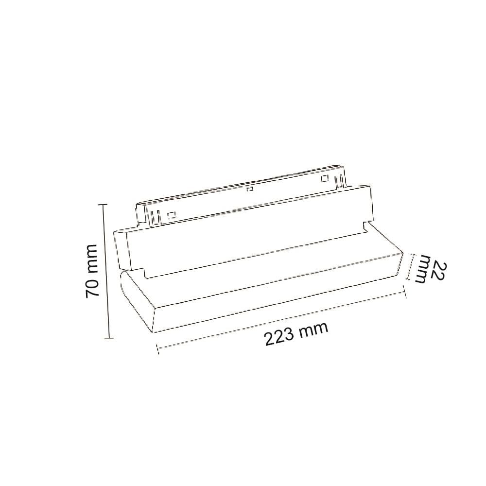 Forlife Opak Difüzörlü Hareketli Magnet Armatür 12W 4000K Ilık Beyaz FL-6682