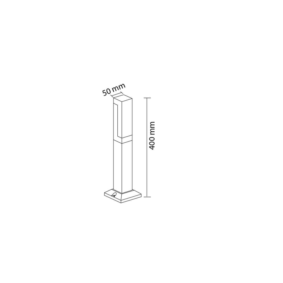 Forlife Bollard Bahçe Armatürü Ladin 40cm 10W 3200k Gün Işığı FL-1793