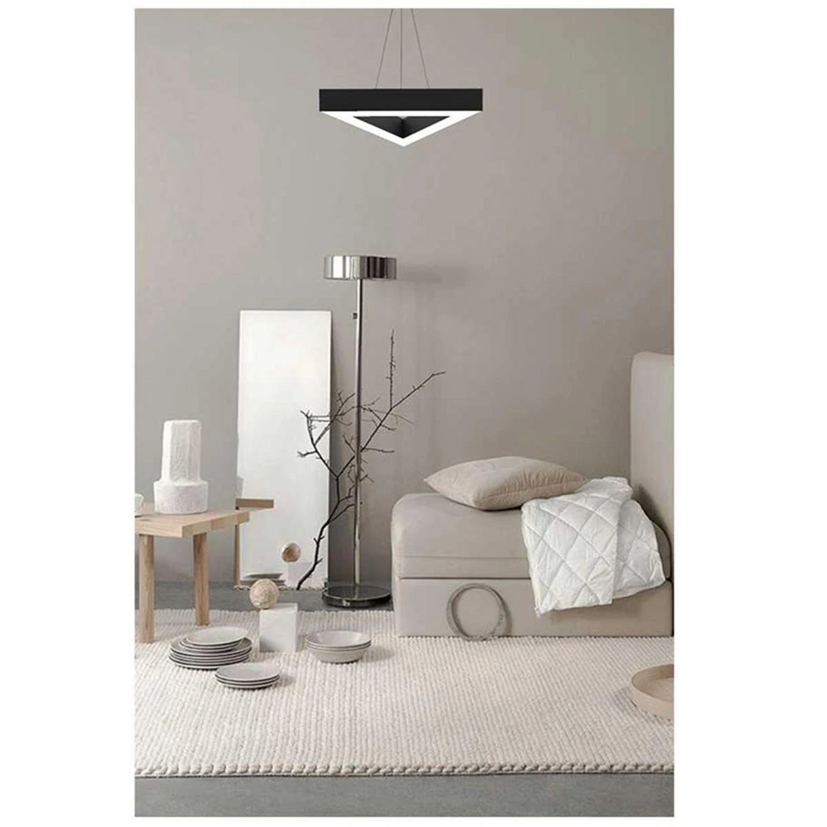 Forlife Üçgen Linear Armatür 90x90x90cm 85W 6500k Beyaz FL-99027