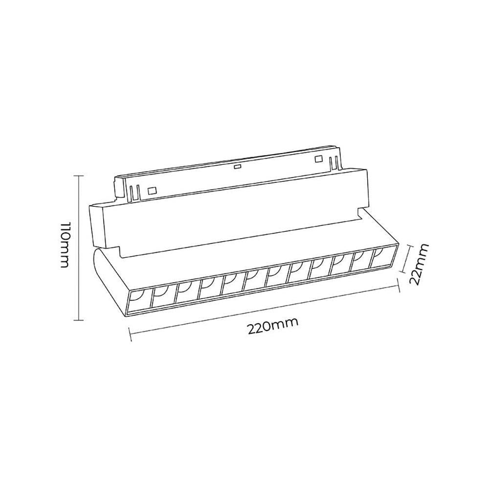 Forlife Rose Lensli Hareketli Magnet Armatür 12W 4000K Ilık Beyaz FL-5522 R